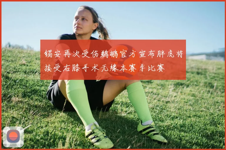 锡安再次受伤鹈鹕官方宣布胖虎将接受右膝手术无缘本赛季比赛